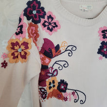 Load image into Gallery viewer, Odd Molly Ivory Embroidered Flowers Sweater - Size XS
