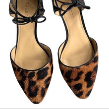 Load image into Gallery viewer, Talbots Leopard Print Ankle Tie Flats -7.5
