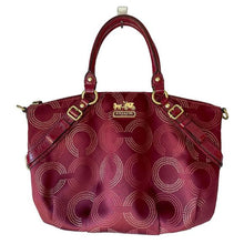 Load image into Gallery viewer, Coach Madison Burgundy Dotted Sophia Bag
