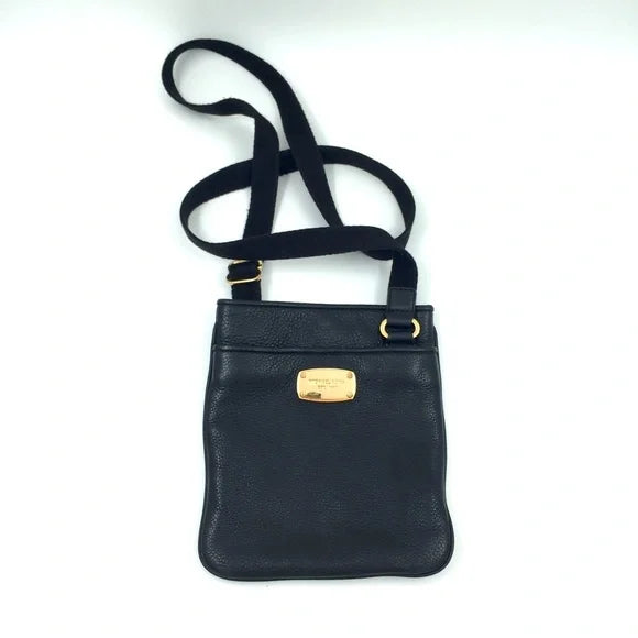Michael Kors Black Leather Crossbody Bag