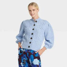 Load image into Gallery viewer, Who What Wear Light Blue Knitted Cardigan- XS
