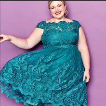 Load image into Gallery viewer, Chi Chi London Teal Lace Dress- 20
