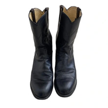 Load image into Gallery viewer, Men&#39;s Justin Black Leather Cowboy Boots - 8 EE

