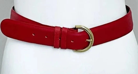 Coach Red Leather Belt
