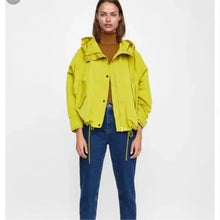 Load image into Gallery viewer, Chartreuse ZARA Hooded Anorak - XS
