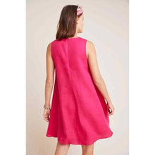 Load image into Gallery viewer, Maeve Hot Pink Linen Swing Dress
