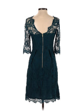 Load image into Gallery viewer, Thrifted Teal Lace Milly of New York Dress - 4

