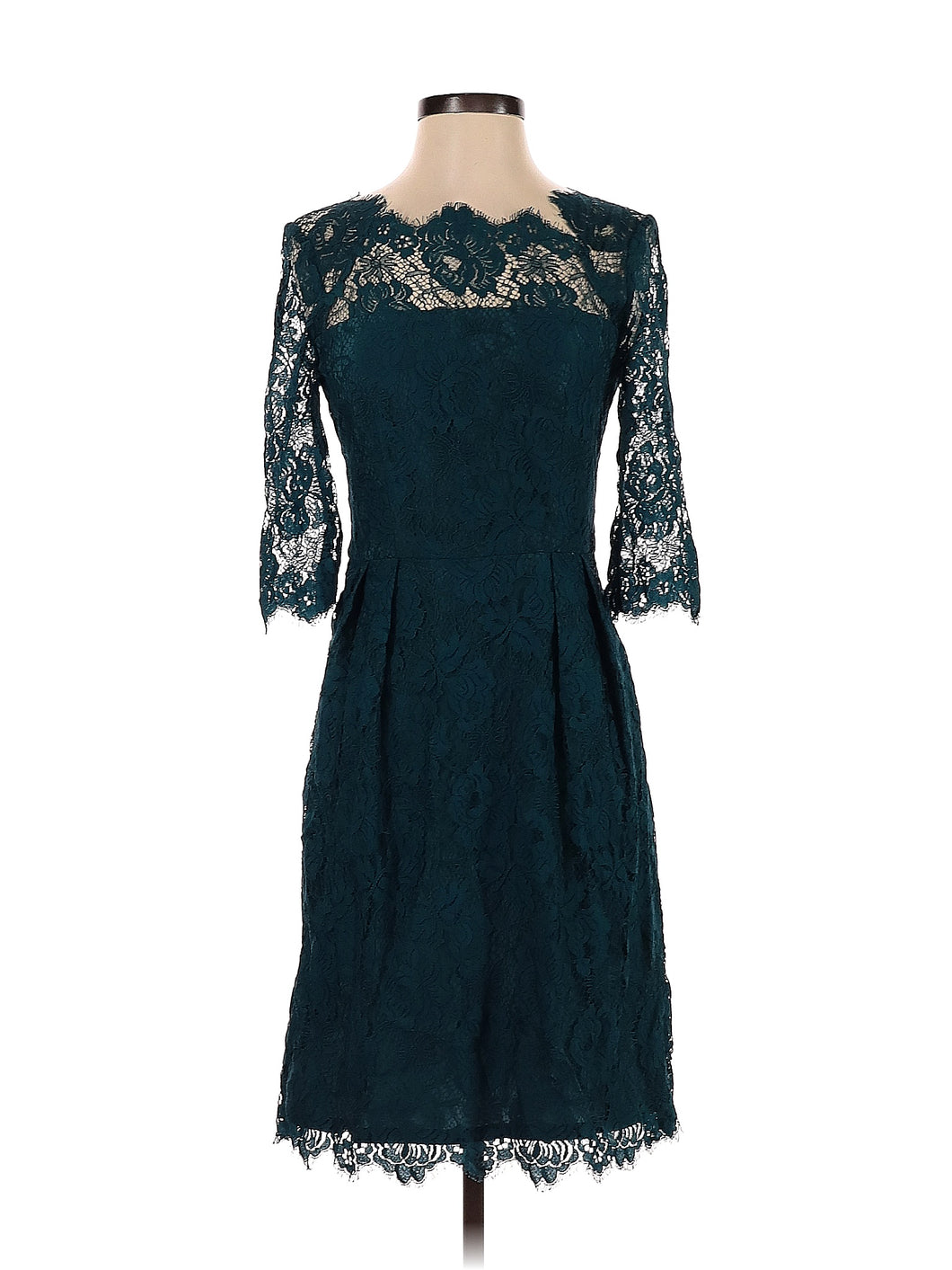 Thrifted Teal Lace Milly of New York Dress - 4