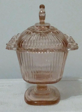 Load image into Gallery viewer, Vintage Pink Indiana Glass Pedestal Candy Dish
