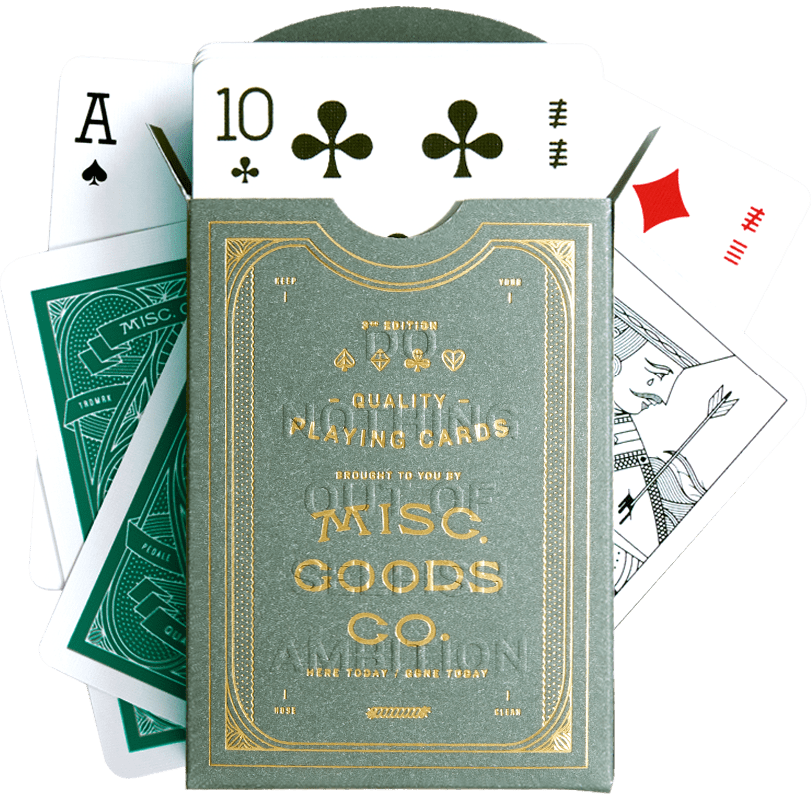 Premium Deck of Playing Cards - Sage