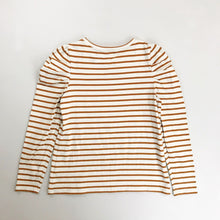 Load image into Gallery viewer, Boden Ivory &amp; Rust Stripe Puff-Sleeve Top- 12

