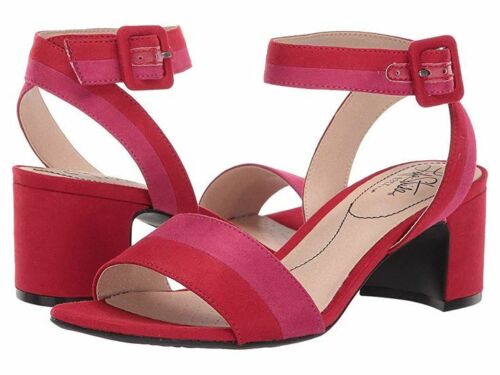 LifeStride Pink + Red Suede Sandal- 10