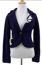 Load image into Gallery viewer, Anthropologie Charlie &amp; Robin Navy Jacket - XS
