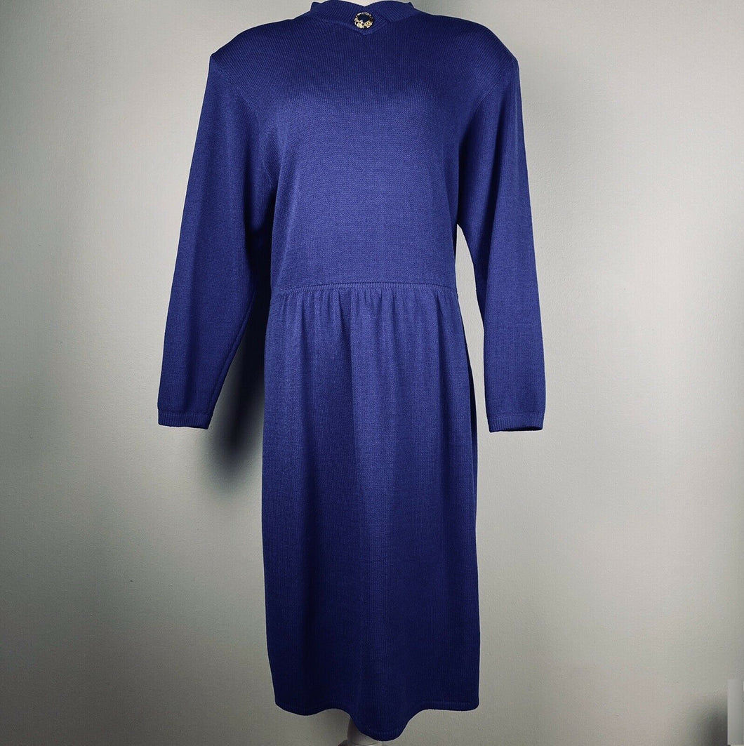 St. John Knits Royal Blue Dress - Size 8