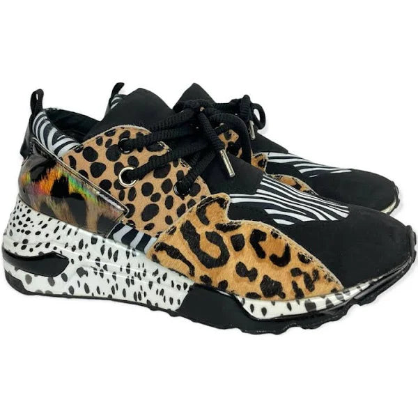 Steve Madden Cliff Animal Print Collage Sneakers - 7