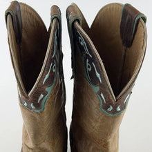 Load image into Gallery viewer, Sterling River Brown Turquoise Cowboy Boots - Size 10
