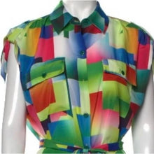 Load image into Gallery viewer, Le Superbe Multicolored Midi Shirtdress - Size 6
