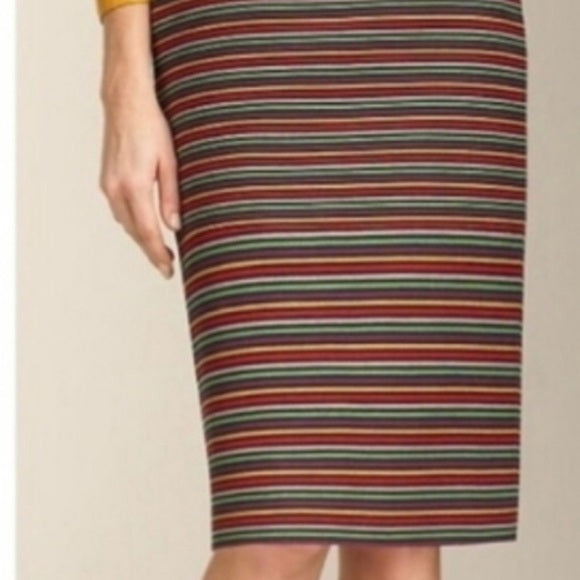 Talbots Multi Striped Straight Skirt - 10