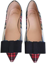 Load image into Gallery viewer, J. Crew Tartan Bow Flats - Size 9

