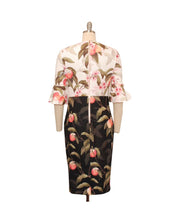 Load image into Gallery viewer, Ted Baker Bell Sleeve Peaches Dress - Size 4
