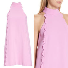 Load image into Gallery viewer, Ted Baker Lilac Scalloped Halter Dress - Size 4
