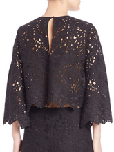 Load image into Gallery viewer, Theory Black Eyelet Top -S/M
