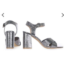 Load image into Gallery viewer, Thrifted Topshop Gunmetal Heels - 10.5
