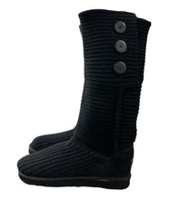 Load image into Gallery viewer, UGG Black Knit Cardy Boot - Size 8
