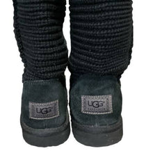 Load image into Gallery viewer, UGG Black Knit Cardy Boot - Size 8
