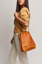 Load image into Gallery viewer, Cognac 2 Way Leather Backpack
