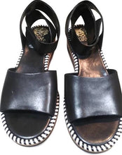 Load image into Gallery viewer, Vince Camuto Black Wedge Sandals - 7.5
