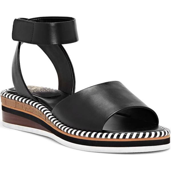 Vince Camuto Black Wedge Sandals - 7.5