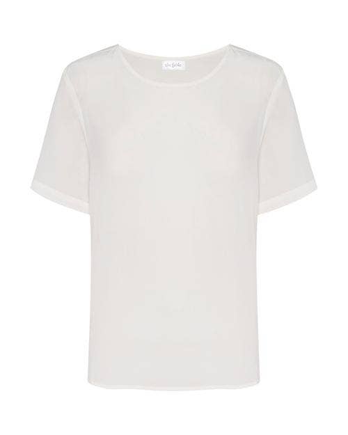 Silk T-Shirt in True White