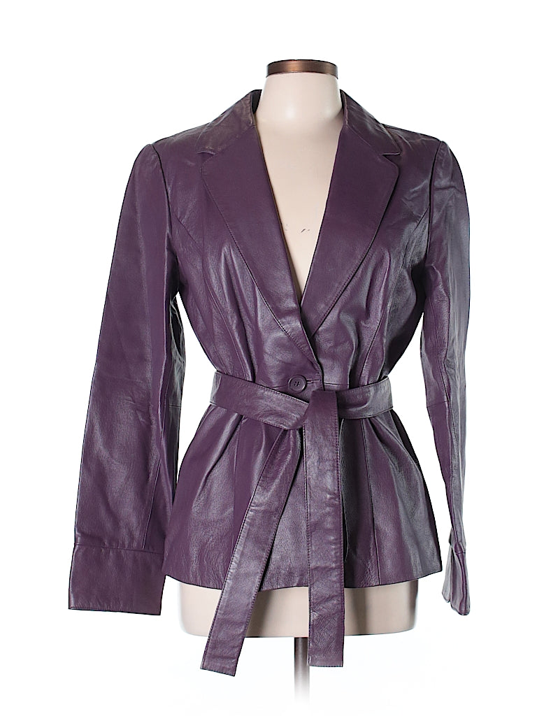 Vintage Spiegel Purple Leather Jacket- 6